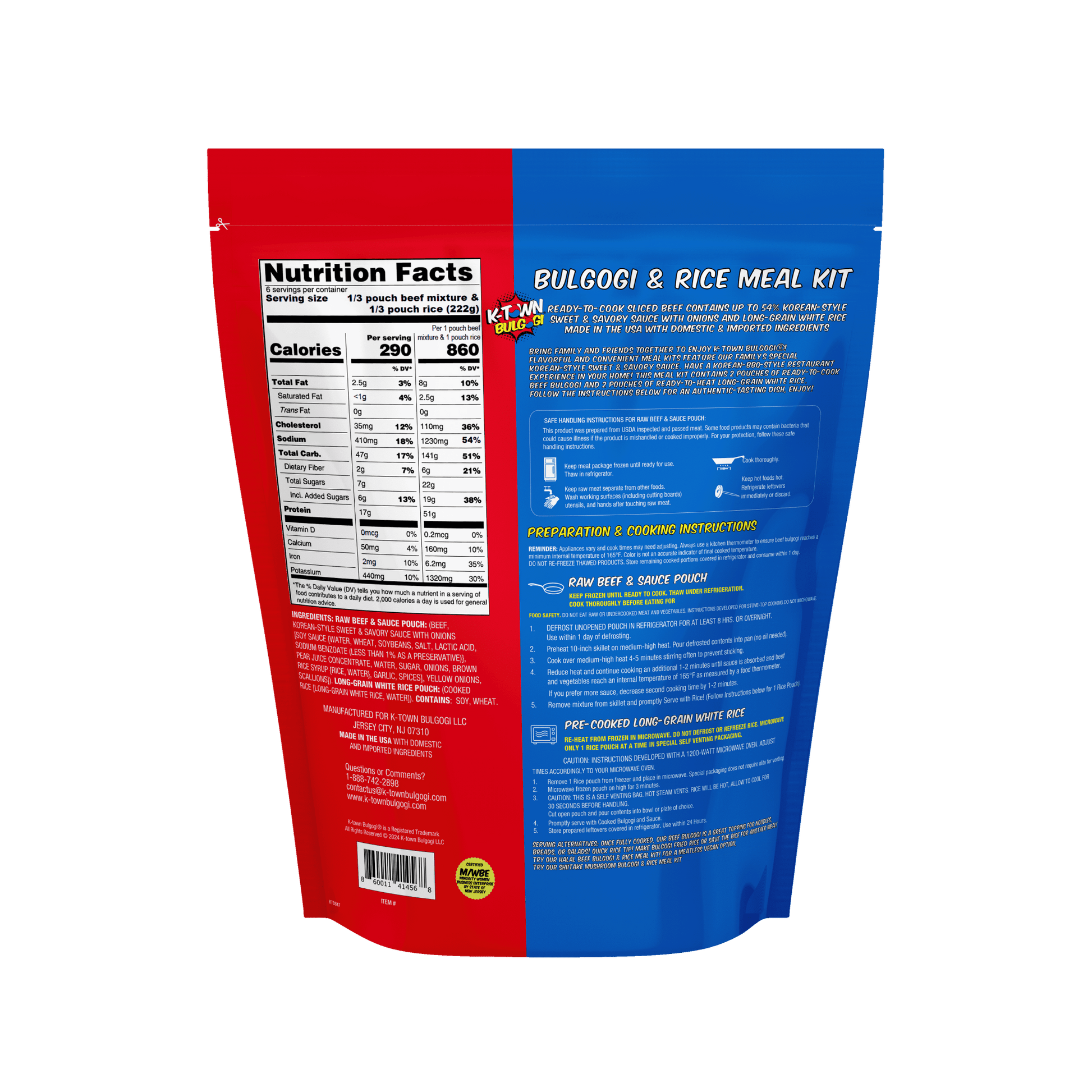 Beef Bulgogi & Rice Meal Kit (47 OZ) - K - town Bulgogi