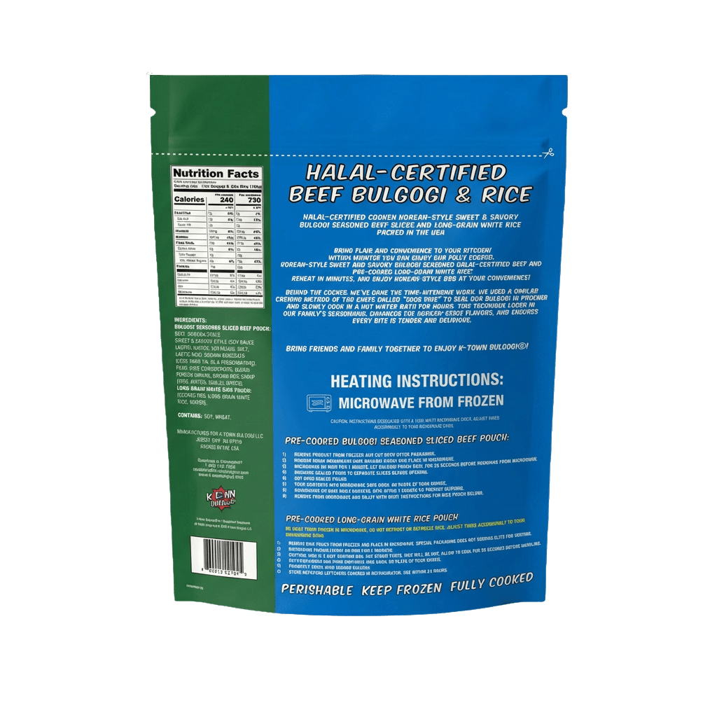 Certified Halal Beef Bulgogi & Rice (17.6 OZ) - K - town Bulgogi