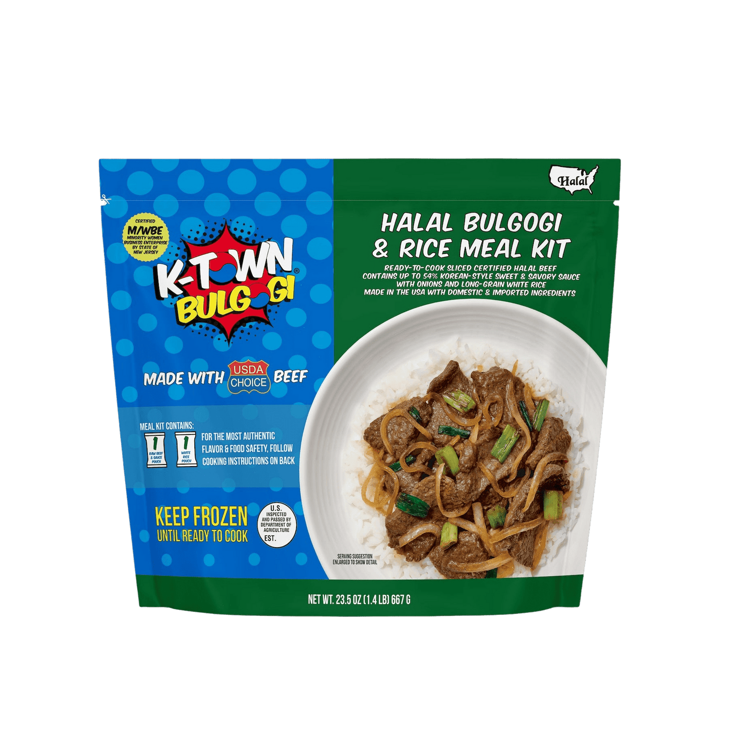 Certified Halal Beef Bulgogi & Rice Meal Kit (23.5 OZ) - K - town Bulgogi