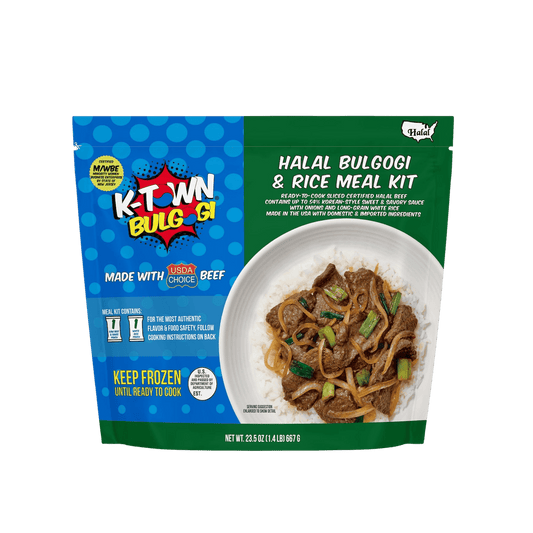 Certified Halal Beef Bulgogi & Rice Meal Kit (23.5 OZ) - K - town Bulgogi