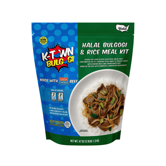 Certified Halal Beef Bulgogi & Rice Meal Kit (47 OZ) - K - town Bulgogi