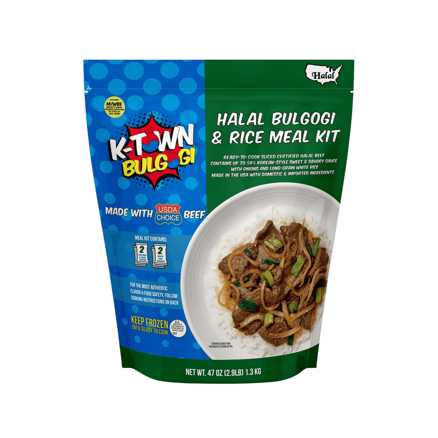 Certified Halal Beef Bulgogi & Rice Meal Kit (47 OZ) - K - town Bulgogi