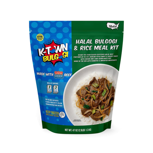 Certified Halal Beef Bulgogi & Rice Meal Kit (47 OZ) - K - town Bulgogi